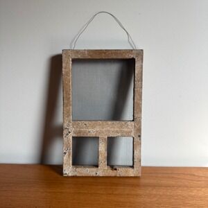 Rustic Wood Framed Screen Wall Hanging‎ Farmhouse Decor Cottagecore